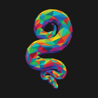 Geometric Rainbow Snake T-Shirt