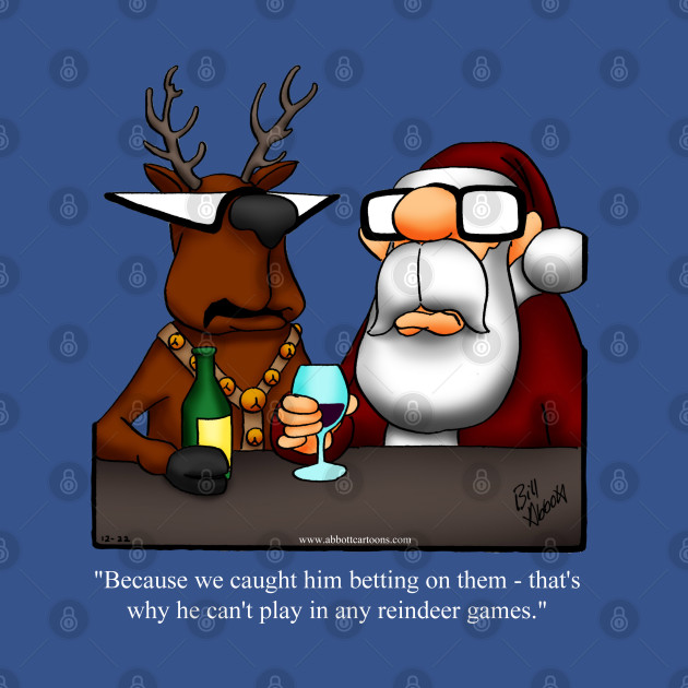 Funny Christmas Holiday Reindeer Cartoon - Funny Christmas - T-Shirt