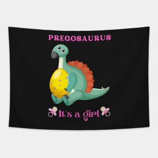 Preggosaurus cute pregnancy dinosaur for a mom to be Tapestry