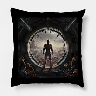 Vault Dweller Seeing The World for the First Time Pillow