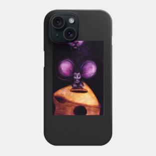 Cat and Mouse on Swiss Cheese Phone Case