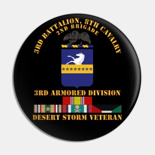 3rd Bn, 8th Cav - 3rd Armored Div - Desert Storm Veteran Pin