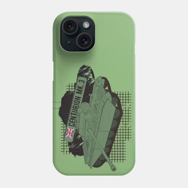 British Centurion Mk. 3 main battle tank Phone Case by FAawRay