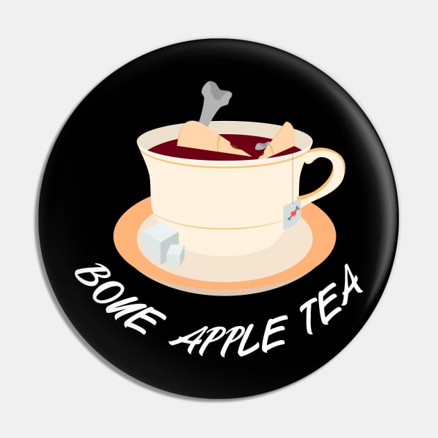 Bone Apple Tea Pin by KritwanBlue