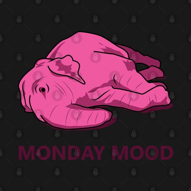 Pink elephant tired mood for monday by Nosa rez