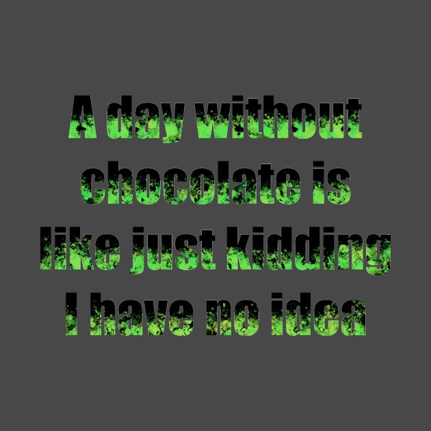 A day  Without chocolate i like just kidding i have no idea by Anna-Kik