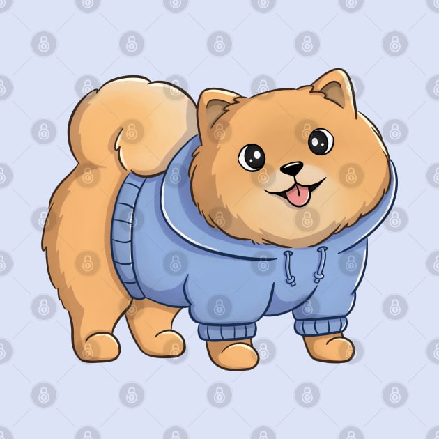 Cute And Fluffy Pomeranian Dog by Meowrye