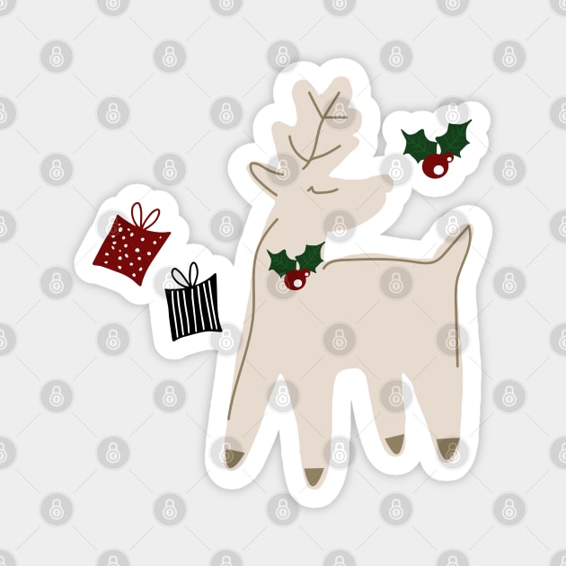 Cute Reindeer Magnet by bruxamagica