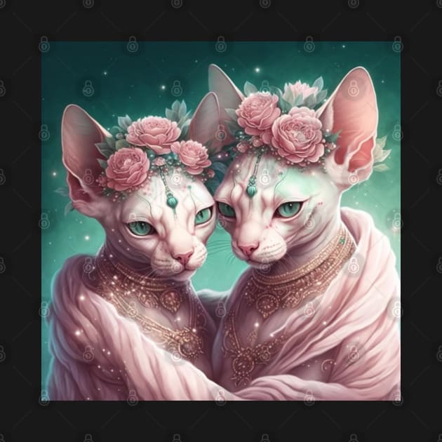 Sphynx Lovers by Enchanted Reverie