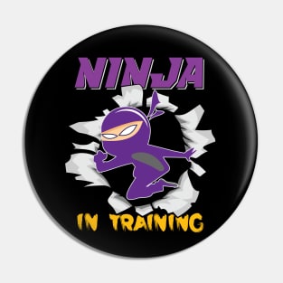 Ninja in Training Karate Gifts for Boys Kids Pin