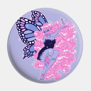 Blue Monarch Fairy Pin