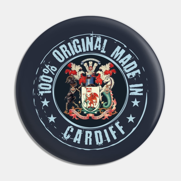 Cardiff, 100% original made in Cardiff, Cardiff supporter Pin by Teessential