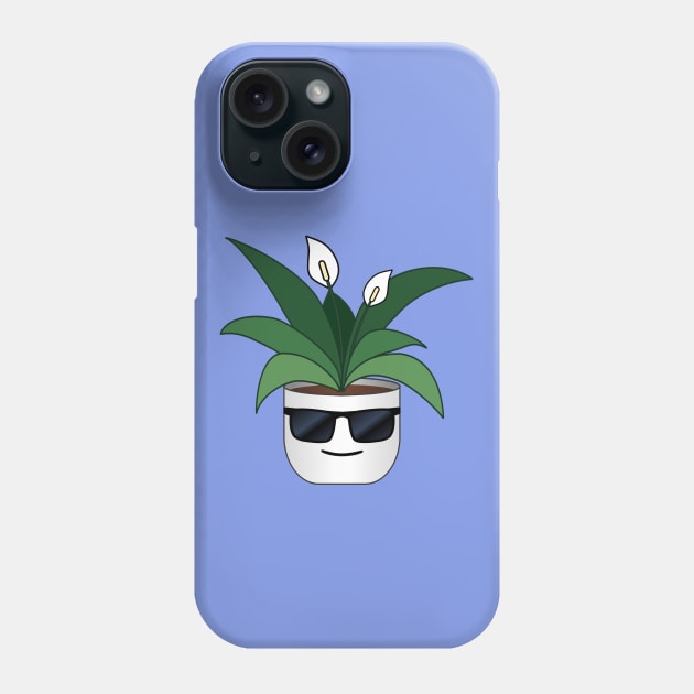 Peace lily Phone Case by MoggyCatDesigns