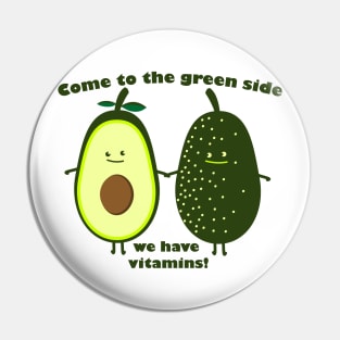 Avocado couple with vitamins Pin