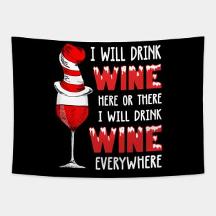 I Will Drink Wine Christmas Tapestry