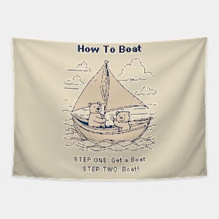 How To Boat - 1bit Pixelart Tapestry