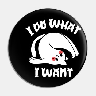 I do what I want funny cat Pin