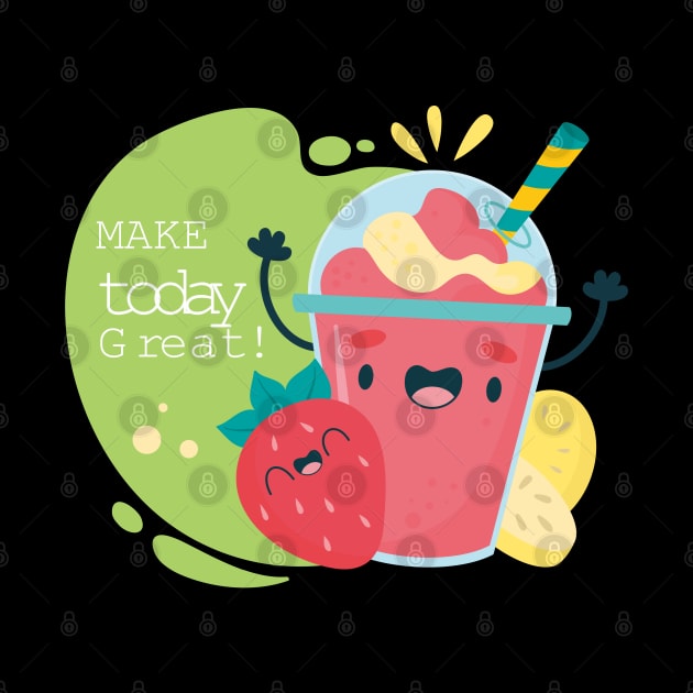 make today great cute summer fruits with motivational by ACH PAINT