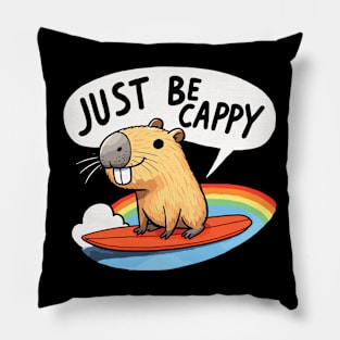 Just be Cappy Rainbow (Back Print) Pillow