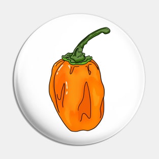 Habanero Orange Chili Pepper Pin