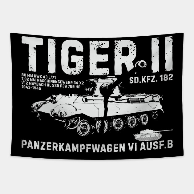 German Tiger II heavy tank Tapestry by FAawRay