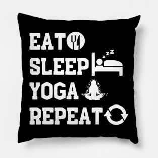 Yoga Lover Eat Sleep Yoga Repeat Pillow