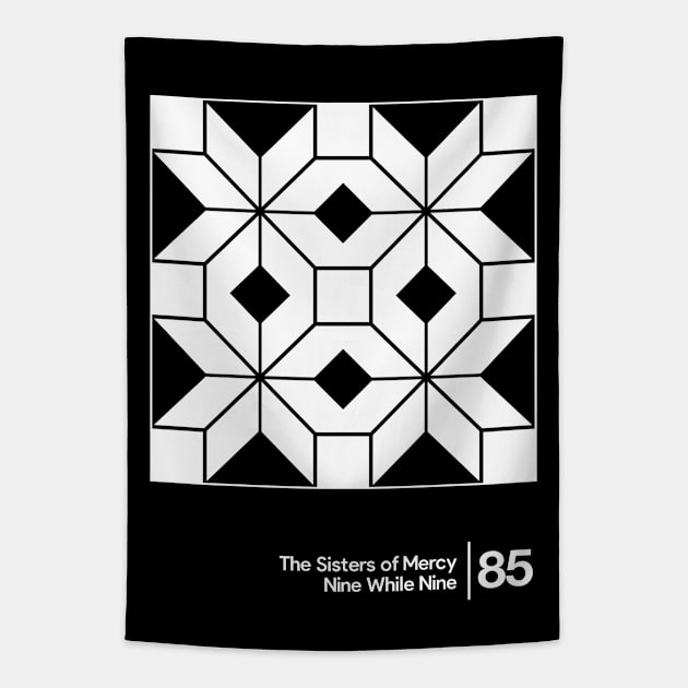 Nine While Nine / Minimal Style Graphic Artwork Design Tapestry by saudade
