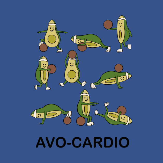 AVOCARDIO Avocado Cardio Funny Vegan Workout Gift by basselelkadi