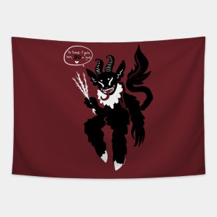 Jolly Old Krampus Tapestry