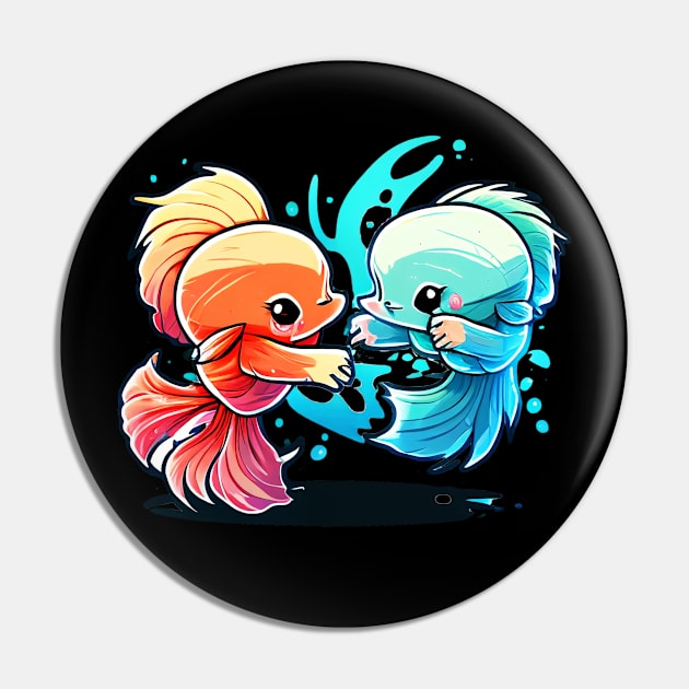 TWO COOL BETTA FISH FIGHTING Pin by aiartify