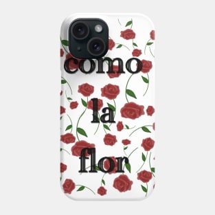 Como la flor red rose pattern design Phone Case