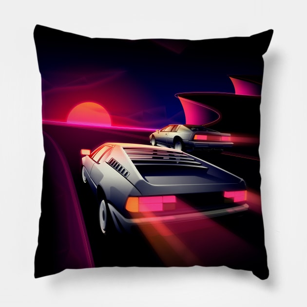 Cliffside Racers Pillow by Jarkkokarkko