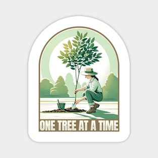 One tree at a time, green day Magnet