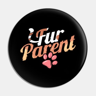 Logo Fur Parent With Cat Paw On Purrsday Pin