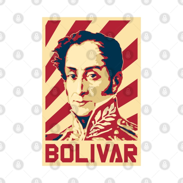 Simon Bolivar Venezuela Retro Propaganda by Nerd_art