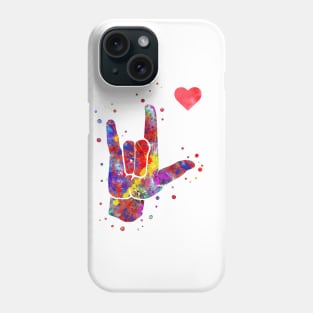 I love you ASL sign language Phone Case