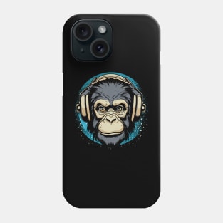 Chimp with Headphone - For Musicians and Zoologists Phone Case