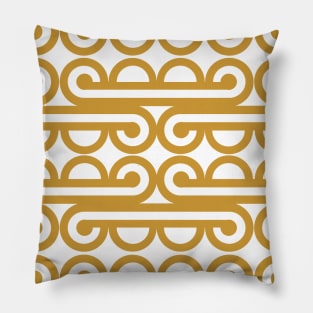 Golden yellow geometric pattern Pillow