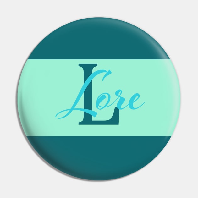 German Name "Lore" Pin by PandLCreations