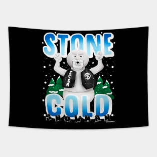 Stone Cold Snowman Tapestry