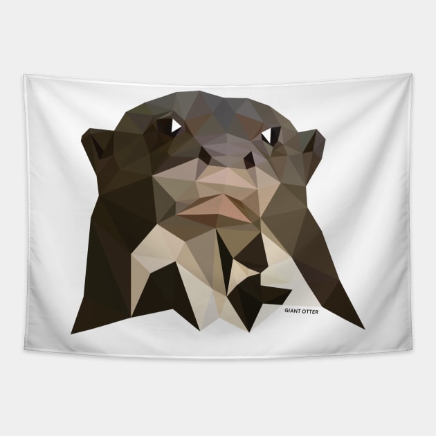 Giant Otter Tapestry by GeometricWildlife