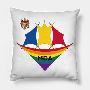 Moldova  pride flag Pillow