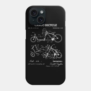 Bicycle  - Cargo Bicycle Patent - Cycling Collection - Gift Idea for Cyclist / cyclist patent present Phone Case