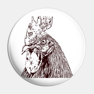 rooster line art Pin