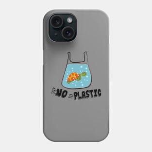 say no to plastic Fanny turtle Quote , turtle Cool design Phone Case