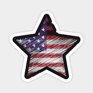 American flag stars Magnet