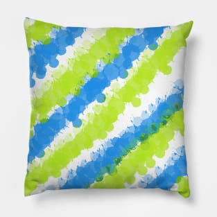 Blue & Green Bright Splatter Pillow