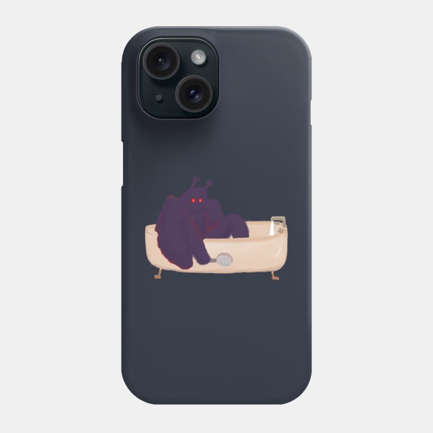 Bathtub Mothman Phone Case by goblinbabe