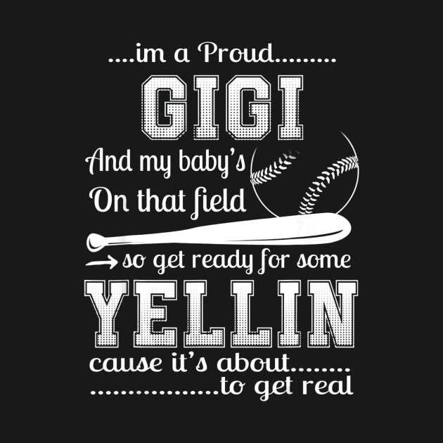 Proud Mama Baseball Shirt Funny Gigi Of Baseball Player Gift by Chicu