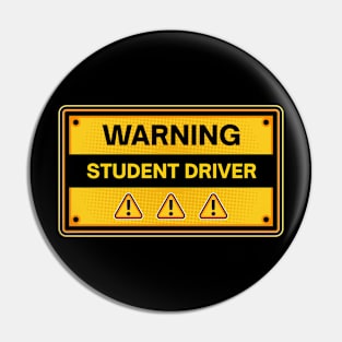 Student Driver Warning Sign | Learner Driver Funny Saying Gift | Funny Bumper Quote | Learner Driver Gift | Driving School Funny sticker Pin